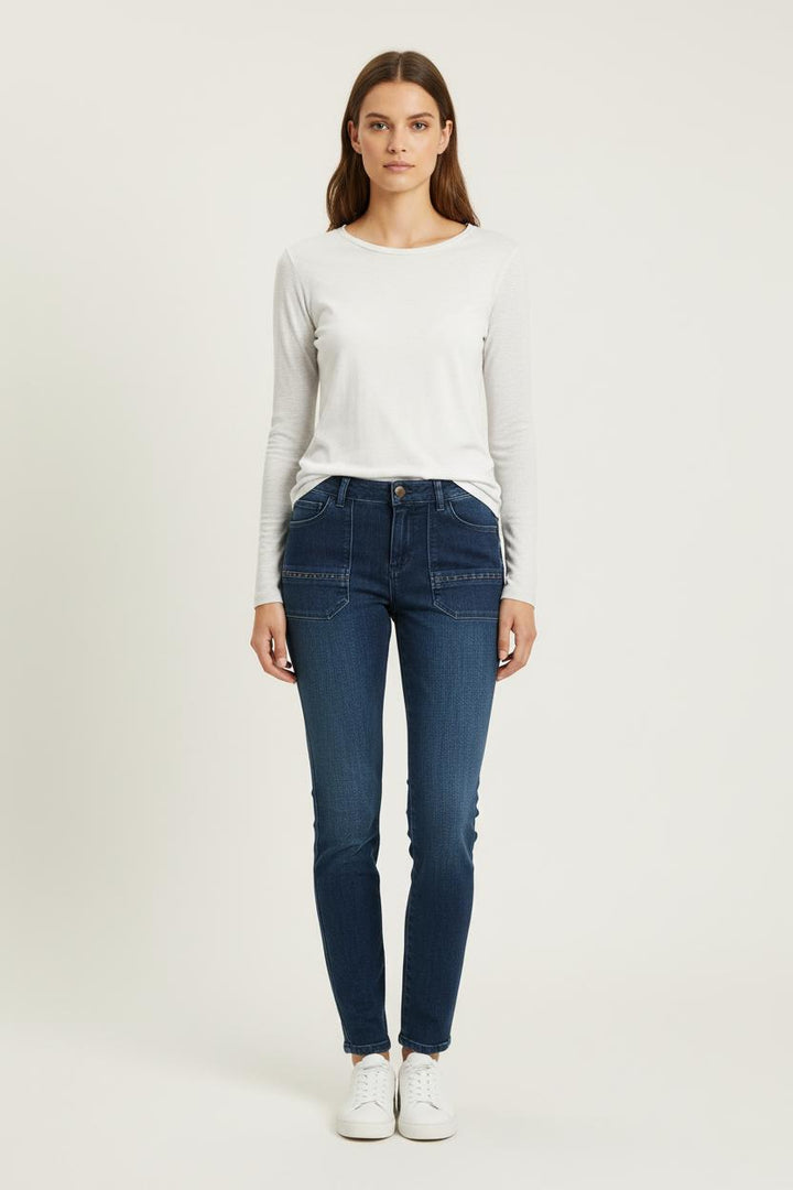 Jean Bleu - Taille S/36 de la marque One Step | PARAD79090 - Vendu par Paradigme - Image 1