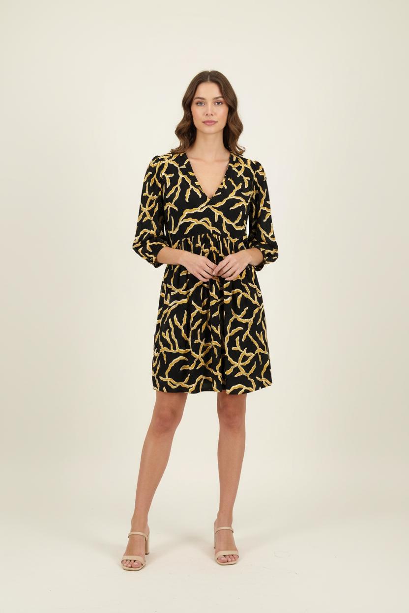 Robe Courte Noire et Jaune - Taille XS/34 de la marque ba&sh | PARAD80136 - Vendu par Paradigme - Image 1