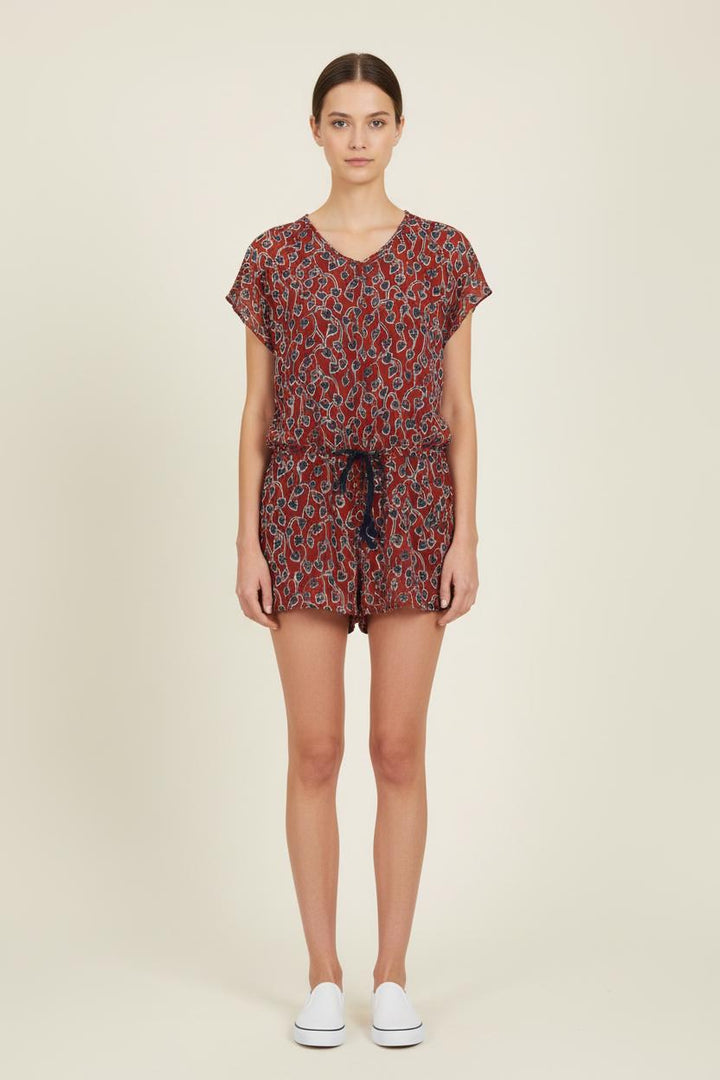 Combishort Rouge et Bleu - Taille S/36 de la marque IKKS | PARAD80187 - Vendu par Paradigme - Image 1