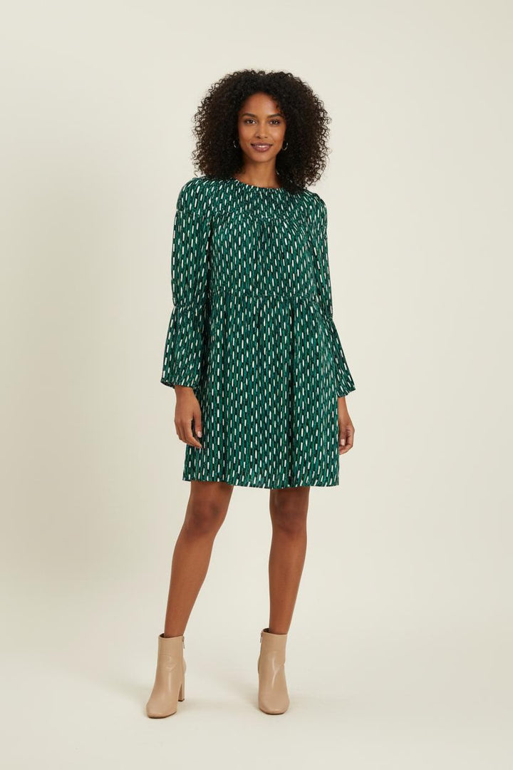 Robe Courte Verte et Blanche - Taille S/36 de la marque Maje | PARAD80203 - Vendu par Paradigme - Image 1