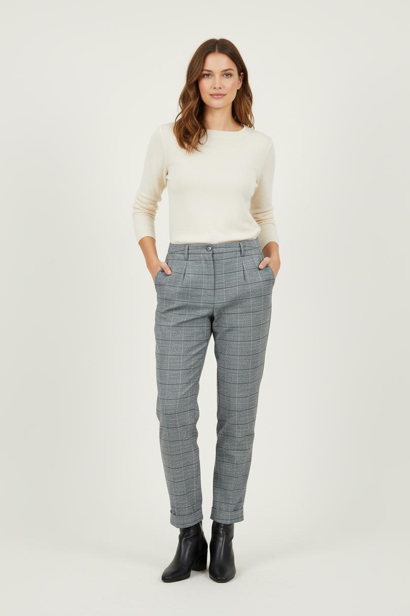 Pantalon Prince-de-Galles Gris - Taille M/38 de la marque IKKS | PARAD80278 - Vendu par Paradigme - Image 1