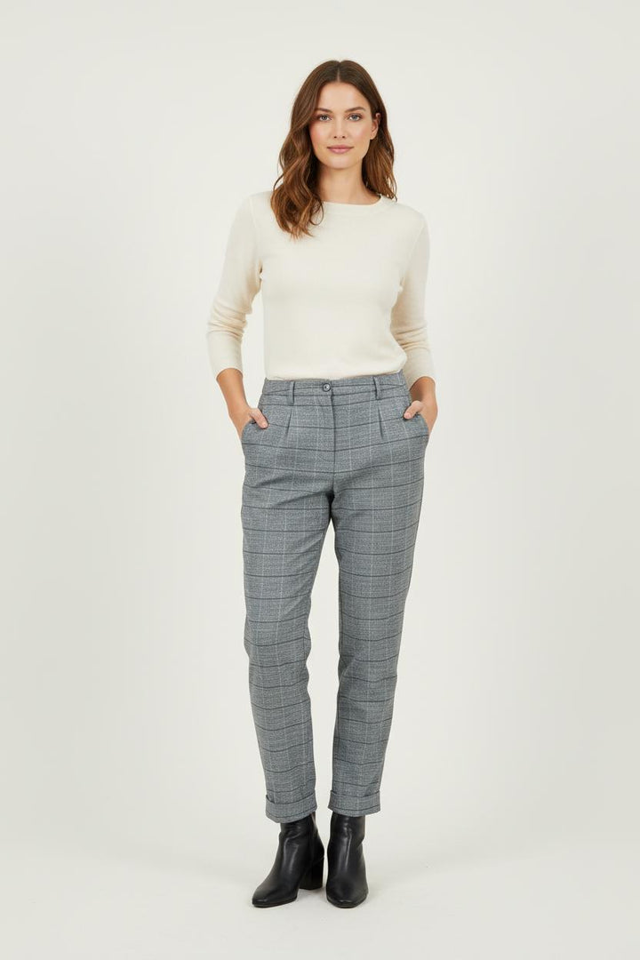 Pantalon Prince-de-Galles Gris - Taille M/38 de la marque IKKS | PARAD80278 - Vendu par Paradigme - Image 1