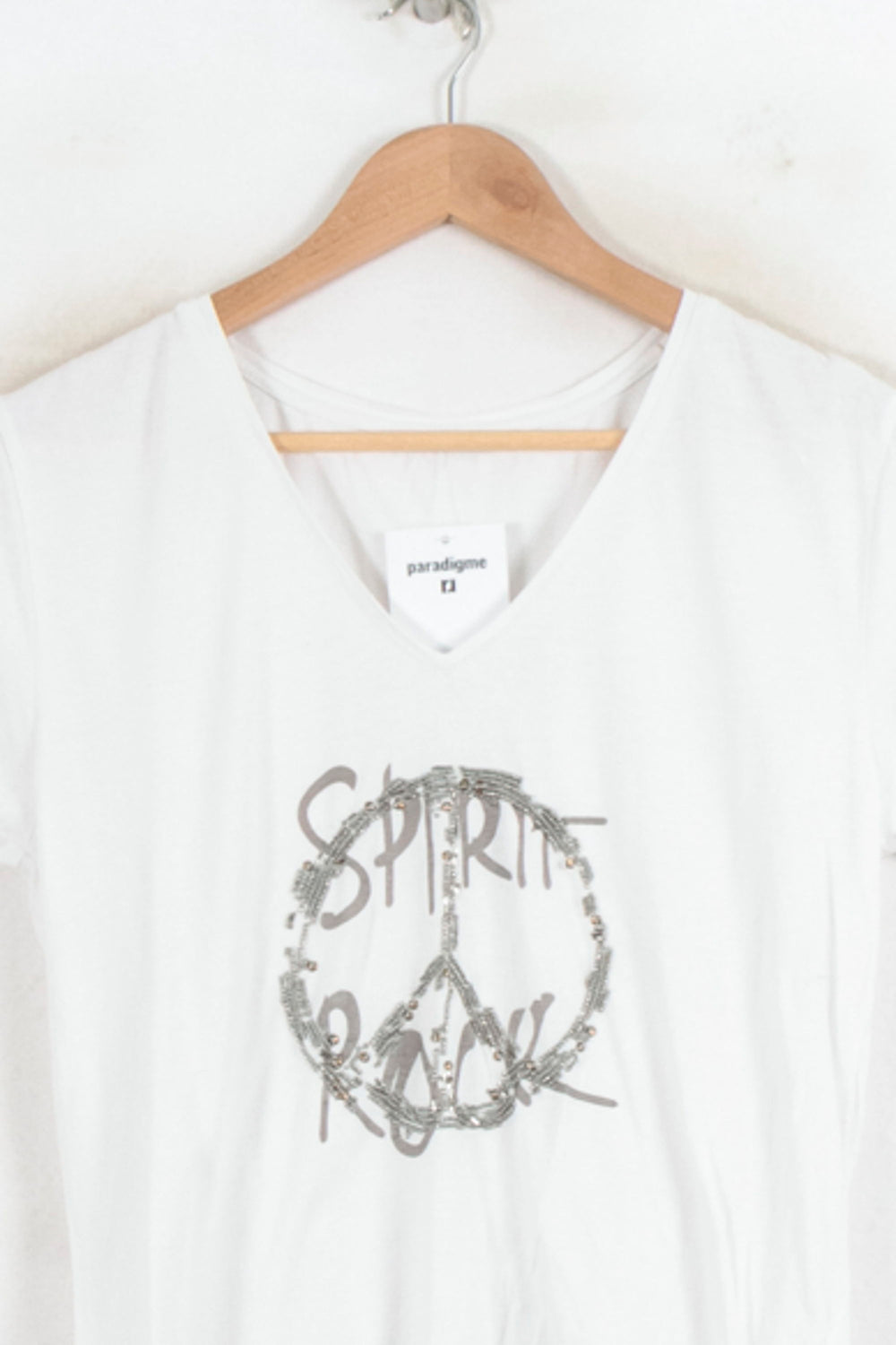 Tee-shirt Blanc - Taille M/38 de la marque IKKS | PARAD80405 - Vendu par Paradigme - Image 2