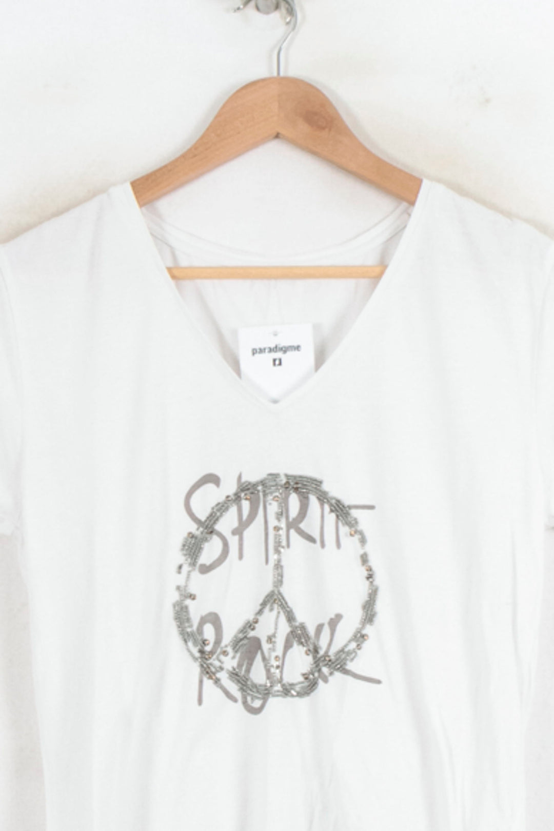 Tee-shirt Blanc - Taille M/38 de la marque IKKS | PARAD80405 - Vendu par Paradigme - Image 2