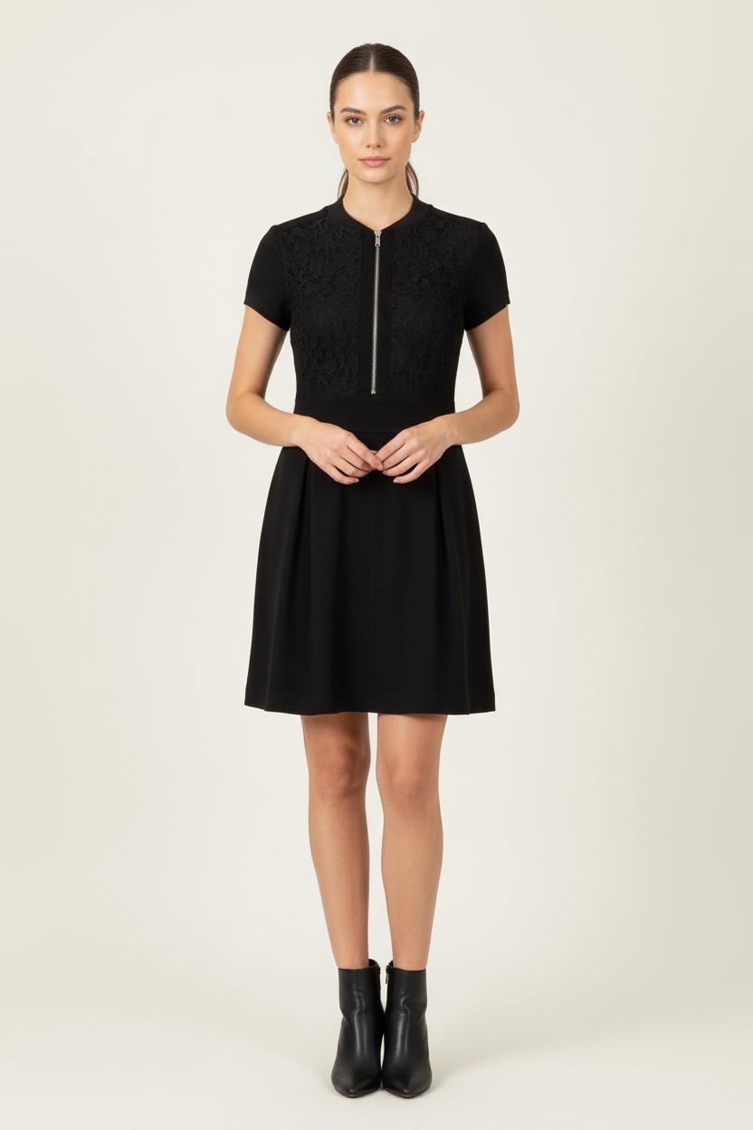 Robe Courte Noire - Taille S/36 de la marque IKKS | PARAD80413 - Vendu par Paradigme - Image 1