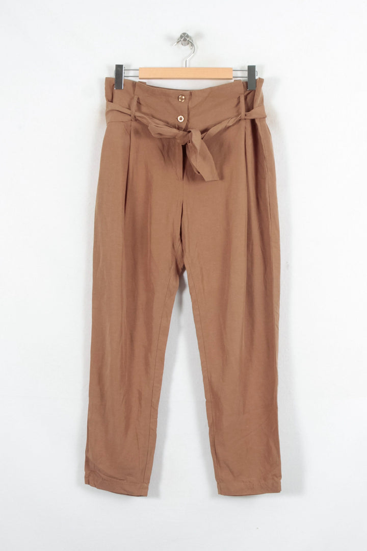 Pantalon Taille Haute Marron - Taille XL/42 de la marque IKKS | PARAD80429 - Vendu par Paradigme - Image 2