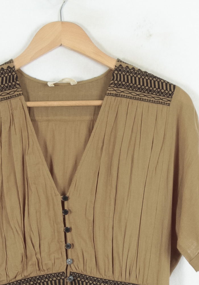 Robe Longue Marron - Taille M/38 de la marque ba&sh | PARAD80445 - Vendu par Paradigme - Image 3