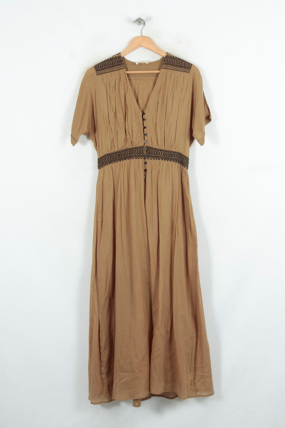 Robe Longue Marron - Taille M/38 de la marque ba&sh | PARAD80445 - Vendu par Paradigme - Image 2