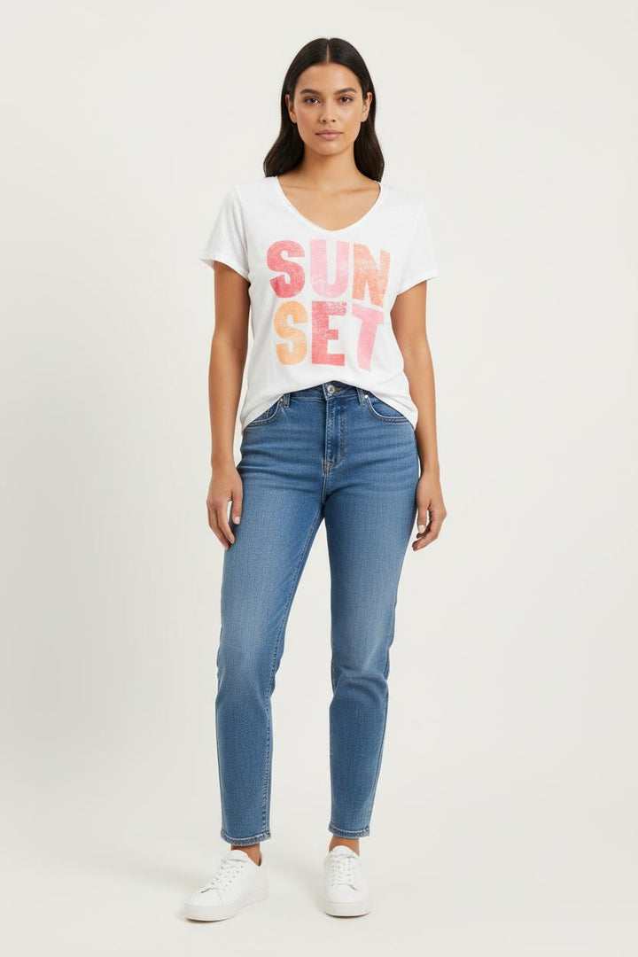 Tee-shirt Blanc - Taille S/36 de la marque IKKS | PARAD80483 - Vendu par Paradigme - Image 1