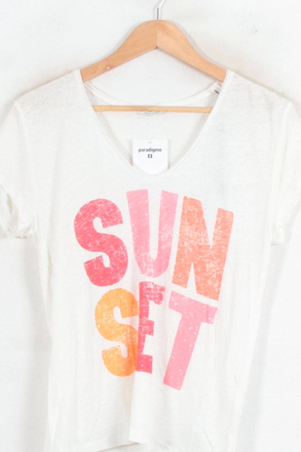 Tee-shirt Blanc - Taille S/36 de la marque IKKS | PARAD80483 - Vendu par Paradigme - Image 2