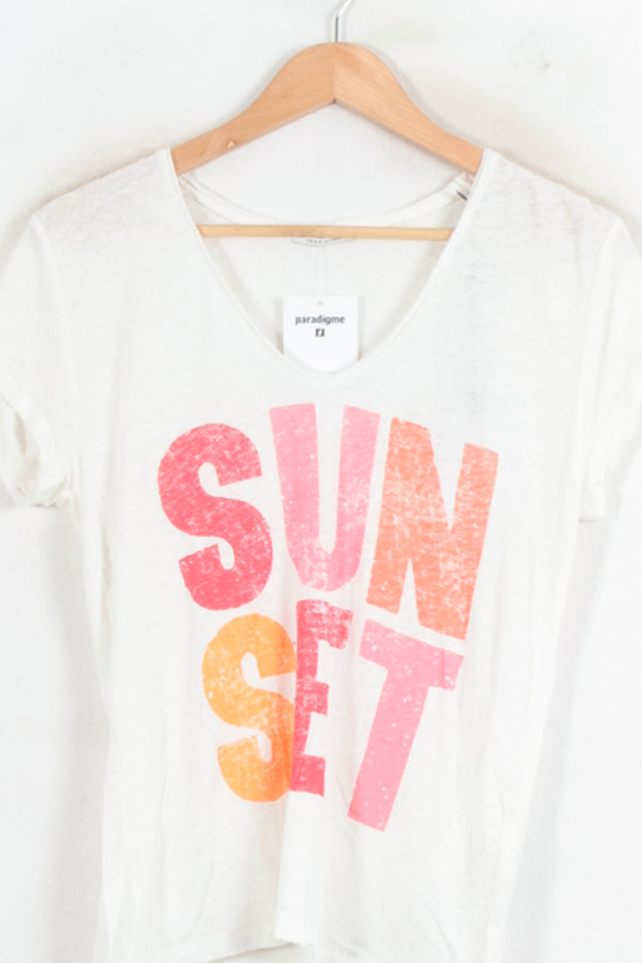 Tee-shirt Blanc - Taille S/36 de la marque IKKS | PARAD80483 - Vendu par Paradigme - Image 2