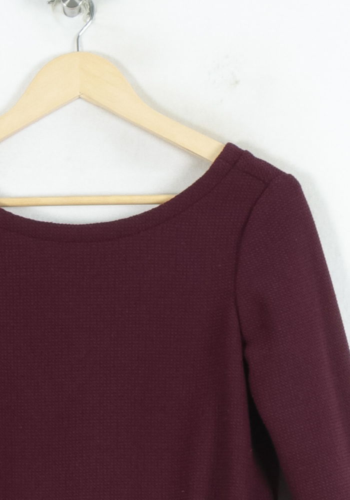 Robe Courte Bordeaux - Taille S/36 de la marque Comptoir des Cotonniers | PARAD80560 - Vendu par Paradigme - Image 3