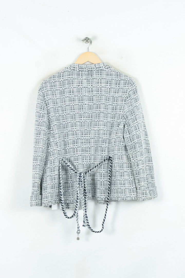 Veste en tweed Bleu et Blanc - Taille L/40 de la marque Maje | PARAD80588 - Vendu par Paradigme - Image 4