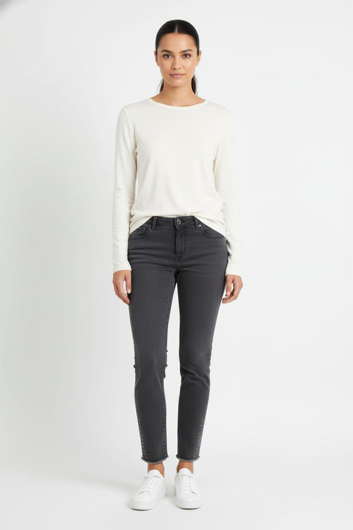 Jean Skinny Gris - Taille L/40 de la marque IKKS | PARAD80612 - Vendu par Paradigme - Image 1