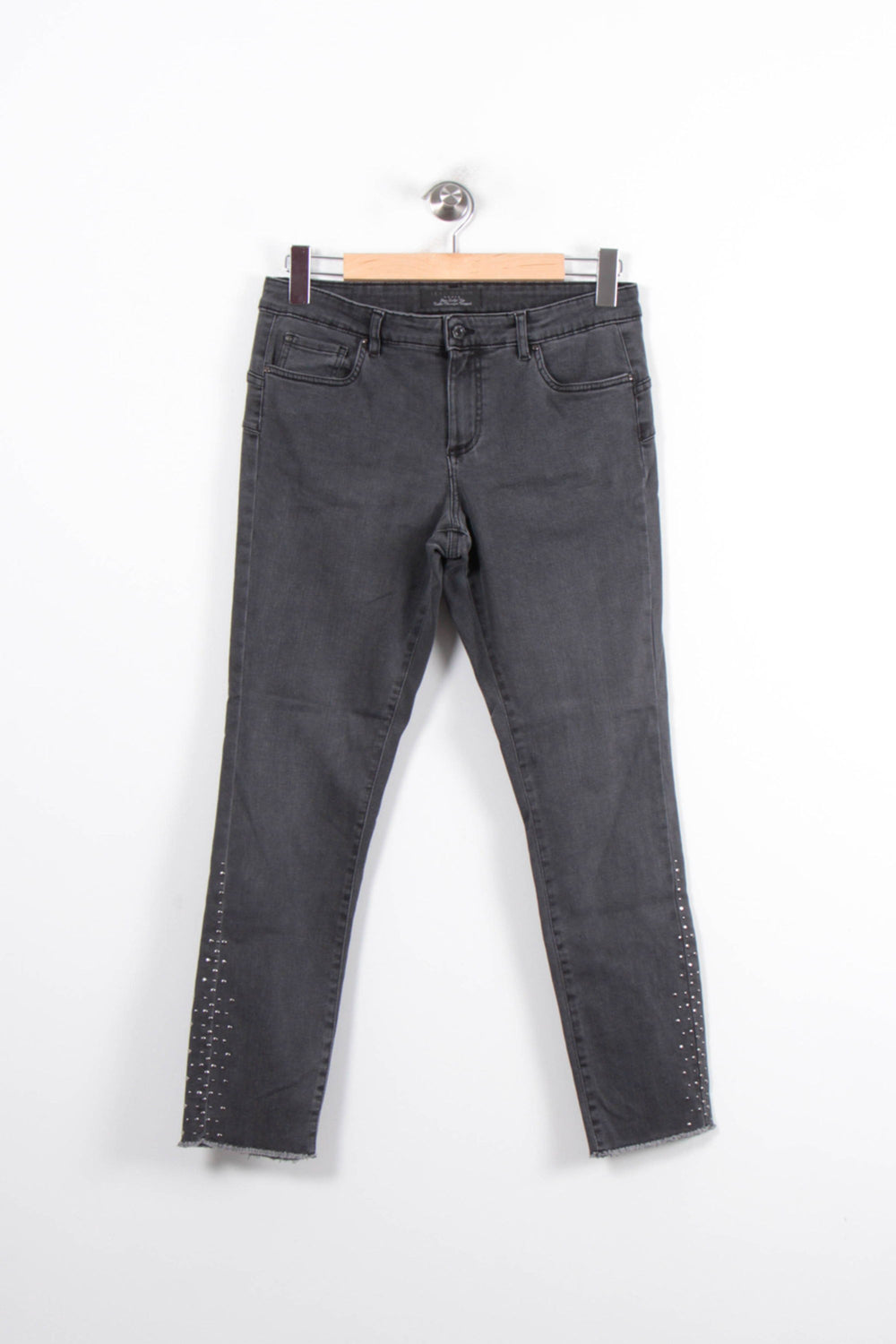 Jean Skinny Gris - Taille L/40 de la marque IKKS | PARAD80612 - Vendu par Paradigme - Image 2