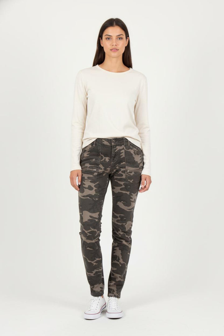 Pantalon Camouflage Vert et Marron - Taille L/40 de la marque IKKS | PARAD80614 - Vendu par Paradigme - Image 1