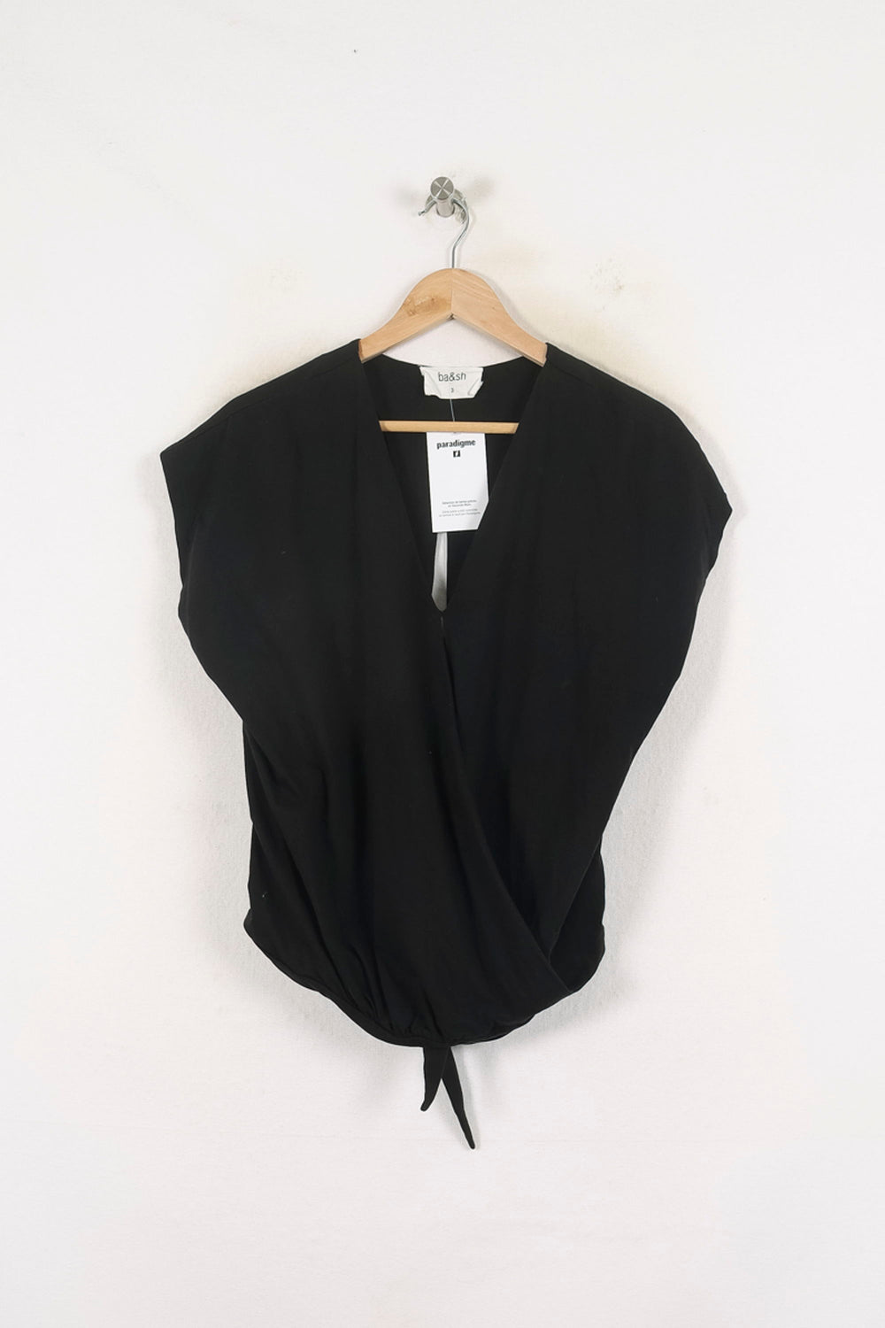 Blouse Noire - Taille L/40 de la marque ba&sh | PARAD80663 - Vendu par Paradigme - Image 2