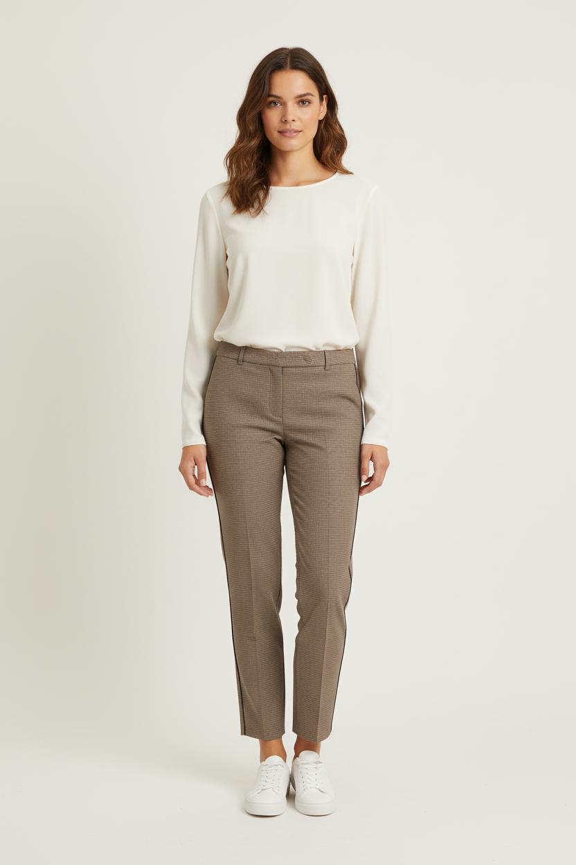 Pantalon Cigarette Marron - Taille XL/42 de la marque Maison 123 | PARAD80681 - Vendu par Paradigme - Image 1