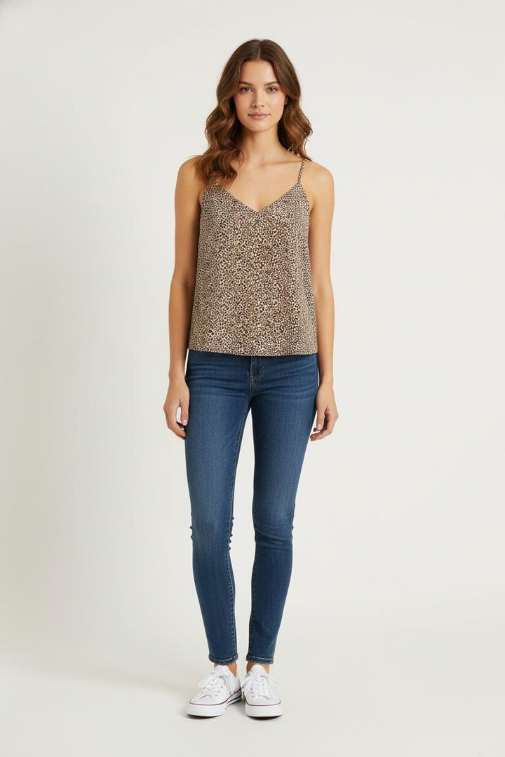 Débardeur Marron et Beige - Taille M/38 de la marque One Step | PARAD80746 - Vendu par Paradigme - Image 1