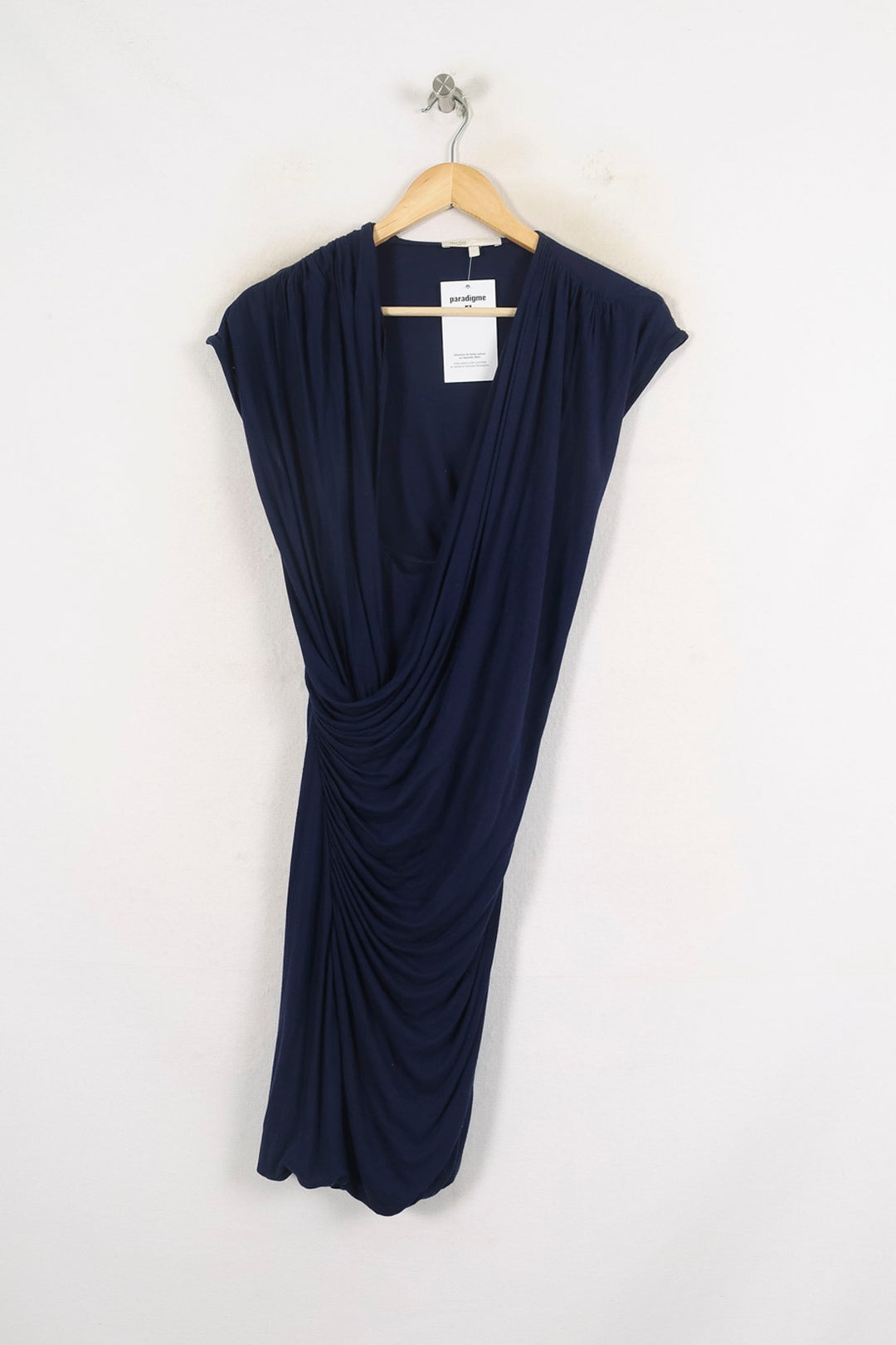 Robe Drapée Bleue - Taille S/36 de la marque Maje | PARAD80758 - Vendu par Paradigme - Image 2