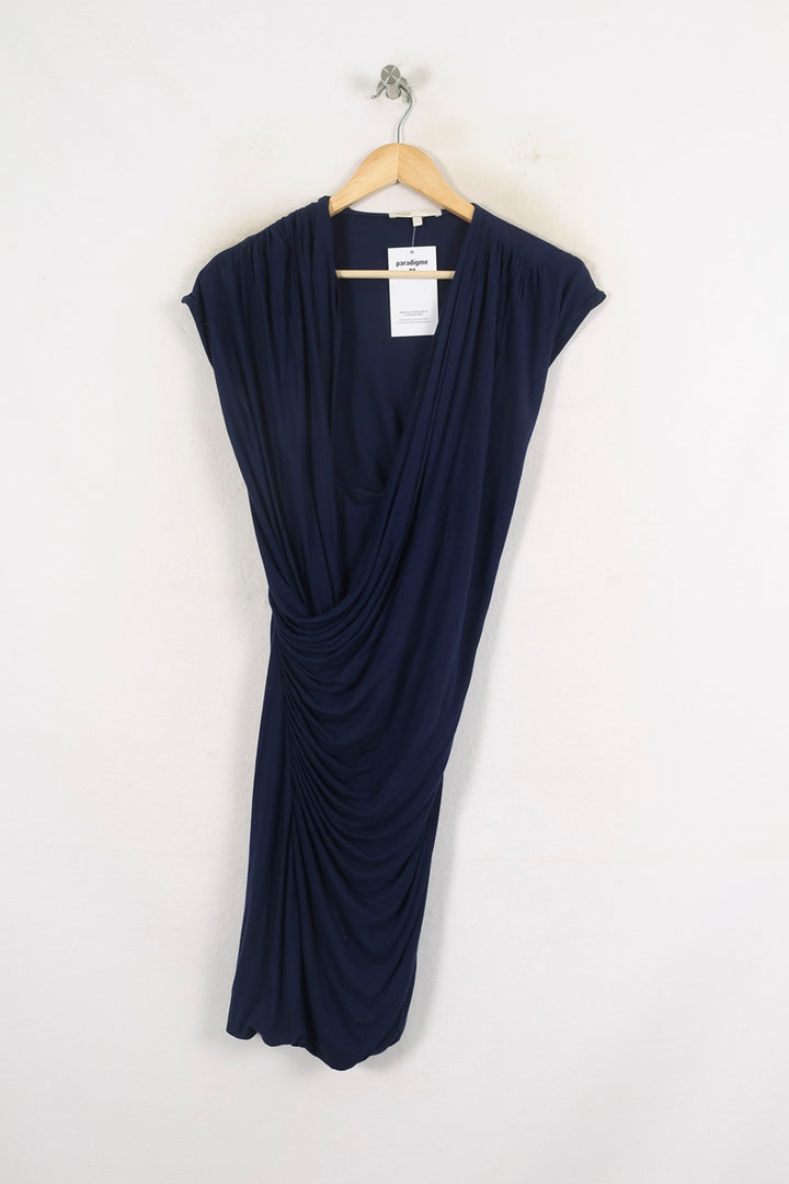 Robe Drapée Bleue - Taille S/36 de la marque Maje | PARAD80758 - Vendu par Paradigme - Image 2