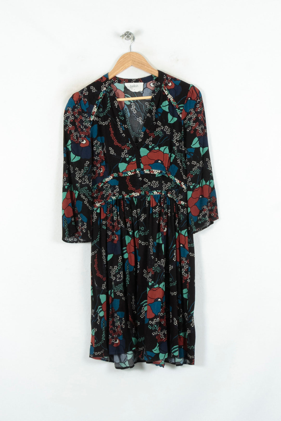 Robe Midi Noire et Multicolore - Taille S/36 de la marque ba&sh | PARAD80791 - Vendu par Paradigme - Image 2