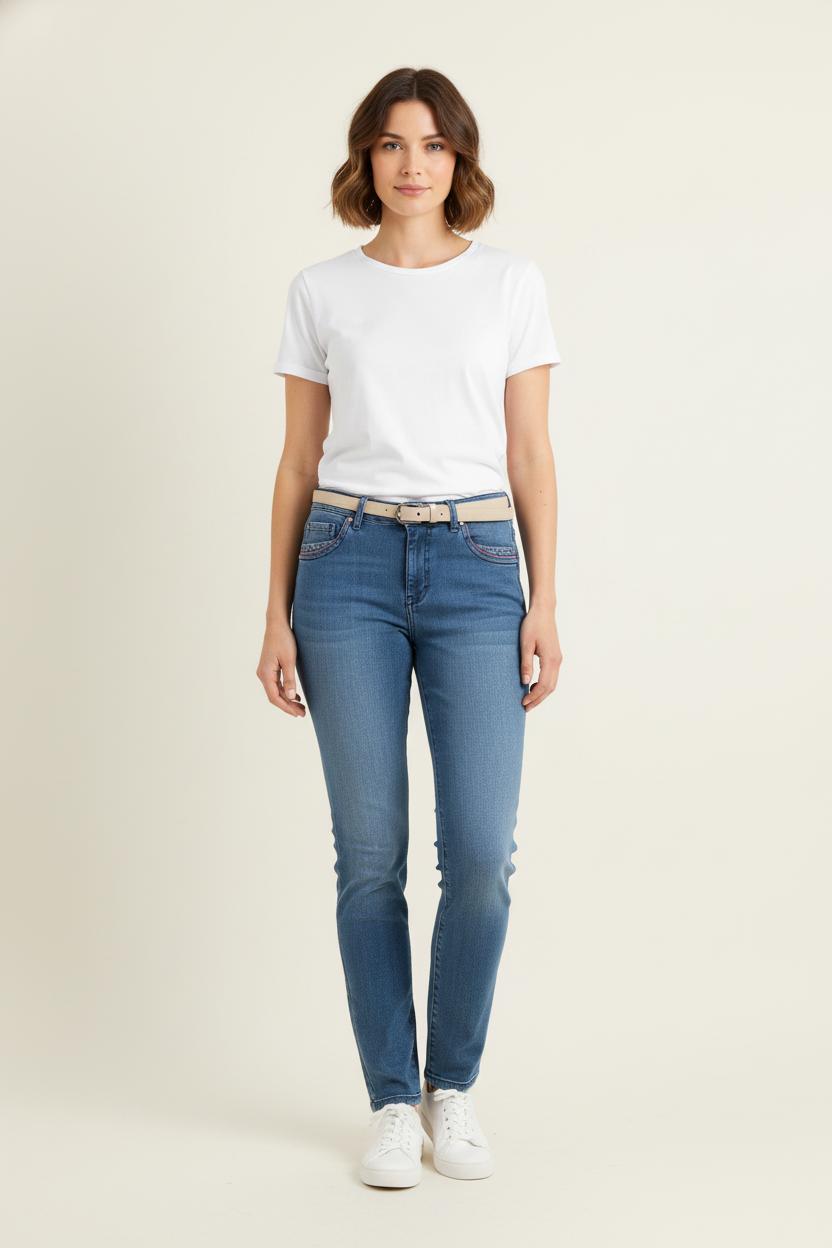 Jean Slim Bleu - Taille L/40 de la marque IKKS | PARAD80834 - Vendu par Paradigme - Image 1