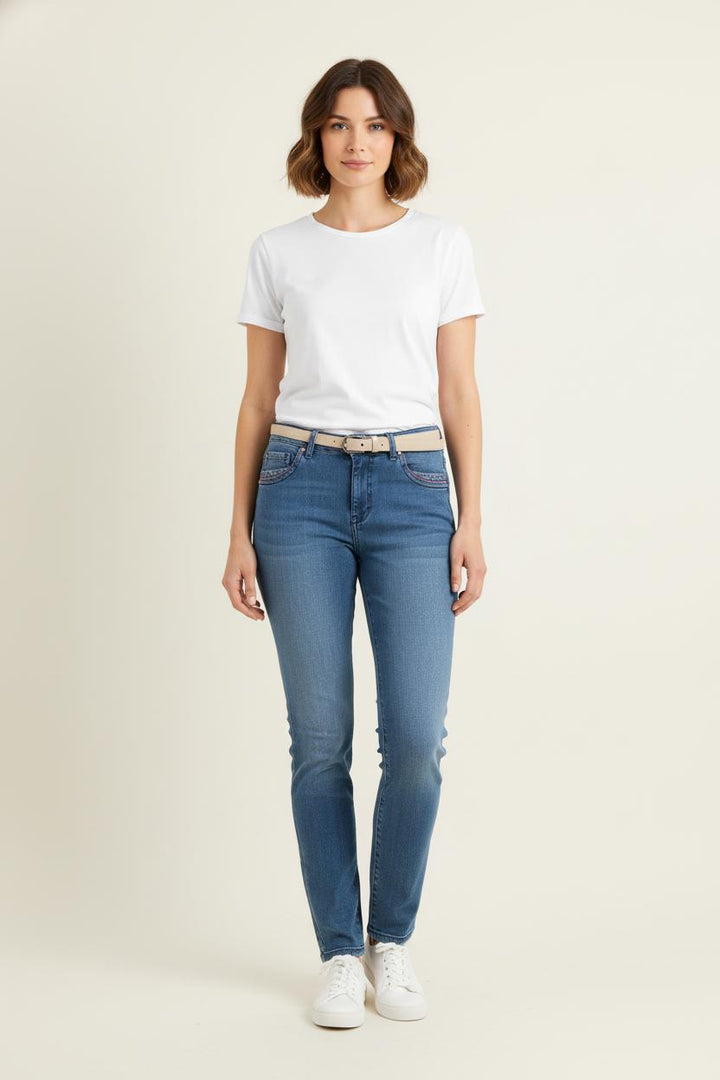 Jean Slim Bleu - Taille L/40 de la marque IKKS | PARAD80834 - Vendu par Paradigme - Image 1