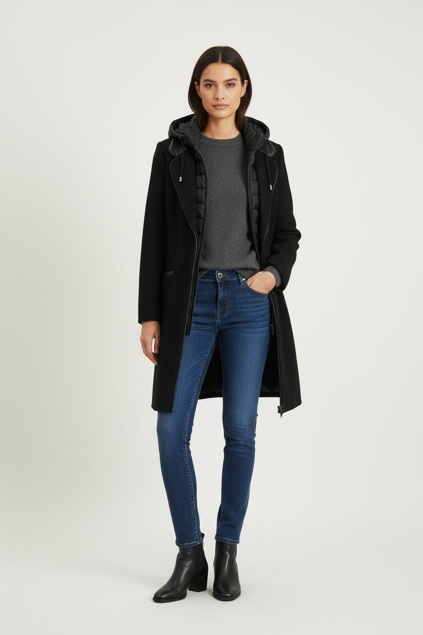 Manteau Noir - Taille XS/34 de la marque One Step | PARAD80922 - Vendu par Paradigme - Image 1