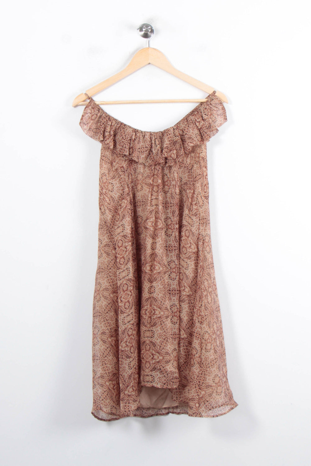Robe Bardot Marron - Taille L/40 de la marque IKKS | PARAD81014 - Vendu par Paradigme - Image 2