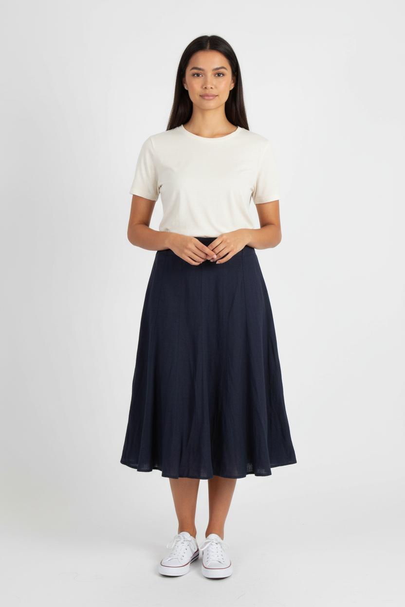 Jupe Midi Bleue Taille XXXL/46 Caroll d'occasion PARAD81031