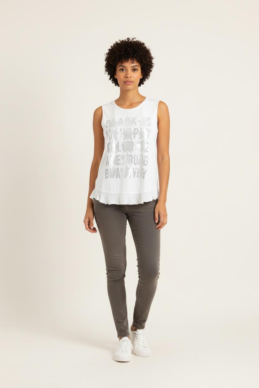 Débardeur Blanc - Taille L/40 de la marque IKKS | PARAD81186 - Vendu par Paradigme - Image 1