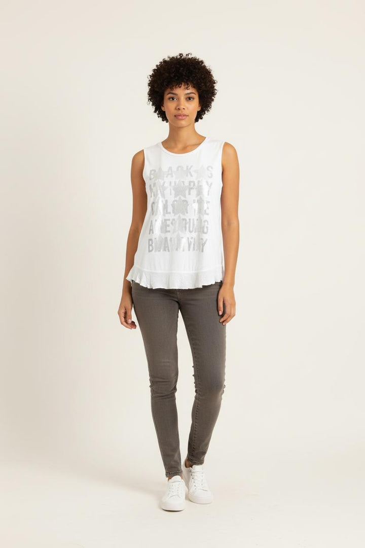 Débardeur Blanc - Taille L/40 de la marque IKKS | PARAD81186 - Vendu par Paradigme - Image 1
