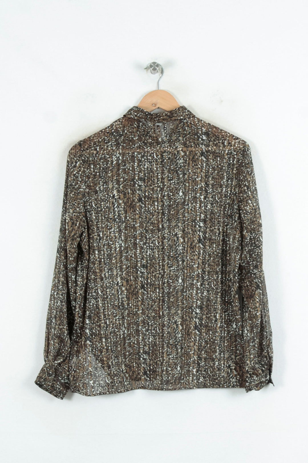 Chemise Marron et Blanc - Taille L/40 de la marque IKKS | PARAD81227 - Vendu par Paradigme - Image 4