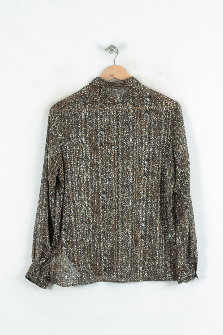 Chemise Marron et Blanc - Taille L/40 de la marque IKKS | PARAD81227 - Vendu par Paradigme - Image 4