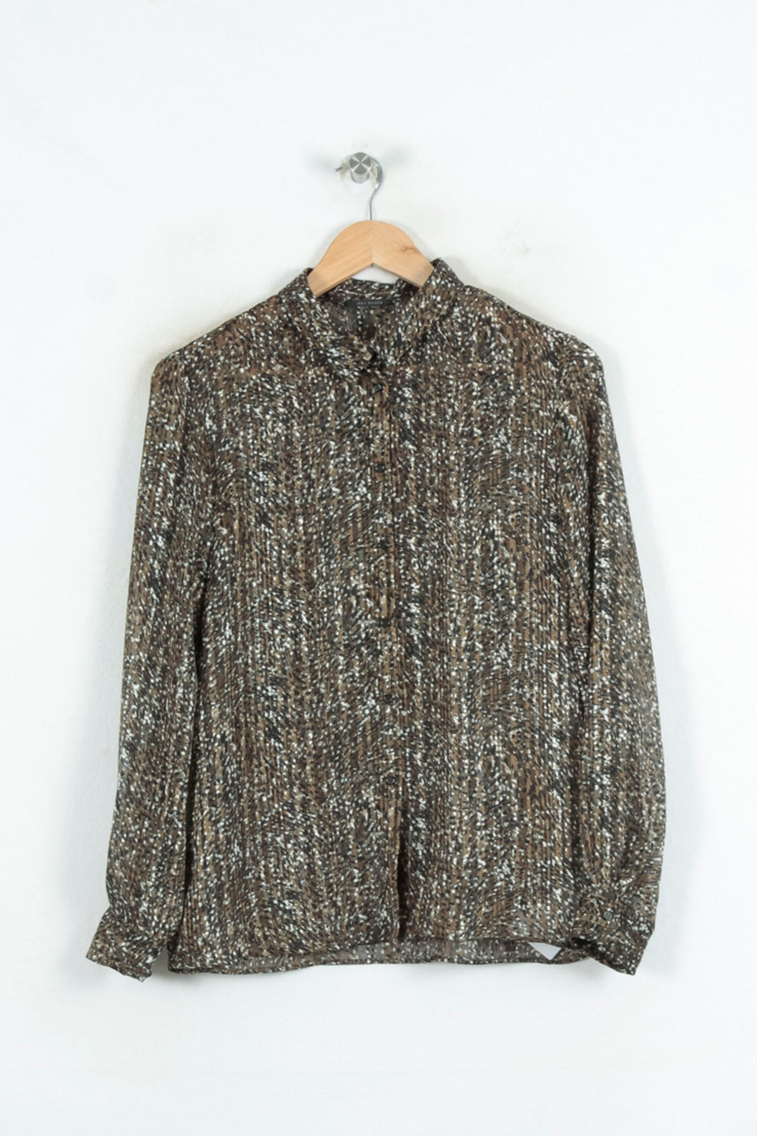 Chemise Marron et Blanc - Taille L/40 de la marque IKKS | PARAD81227 - Vendu par Paradigme - Image 2
