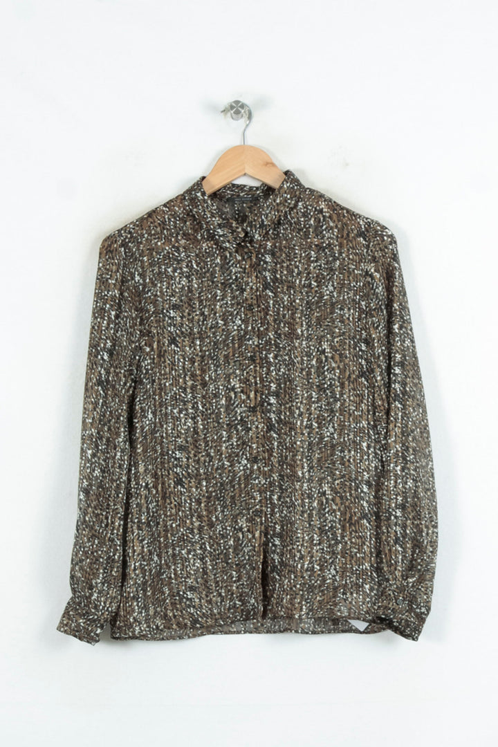 Chemise Marron et Blanc - Taille L/40 de la marque IKKS | PARAD81227 - Vendu par Paradigme - Image 2