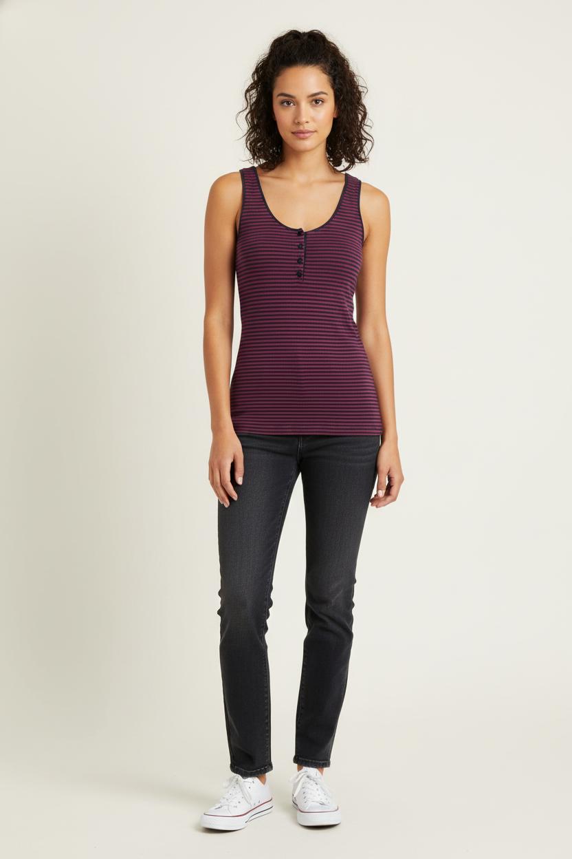 Débardeur Violet et Noir - Taille M/38 de la marque Claudie Pierlot | PARAD81236 - Vendu par Paradigme - Image 1