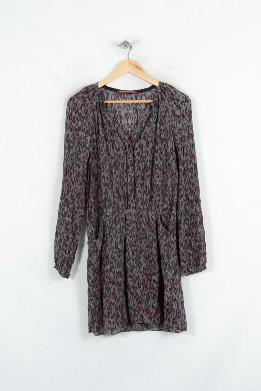Robe Courte Grise et Bordeaux - Taille S/36 de la marque Comptoir des Cotonniers | PARAD81256 - Vendu par Paradigme - Image 2