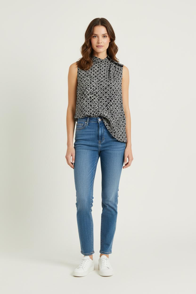 Blouse Noire et Blanche - Taille M/38 de la marque IKKS | PARAD81269 - Vendu par Paradigme - Image 1