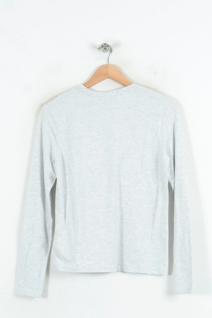 Tee Shirt Manches Longues Gris - Taille S/36 de la marque IKKS | PARAD81299 - Vendu par Paradigme - Image 4