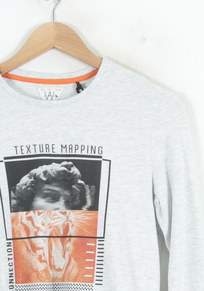 Tee Shirt Manches Longues Gris - Taille S/36 de la marque IKKS | PARAD81299 - Vendu par Paradigme - Image 3
