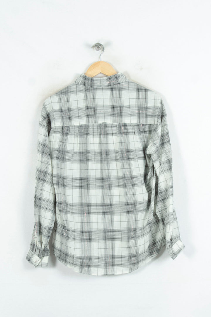 Chemise À Carreaux Blanche et Noire - Taille M/38 de la marque IKKS | PARAD81301 - Vendu par Paradigme - Image 4