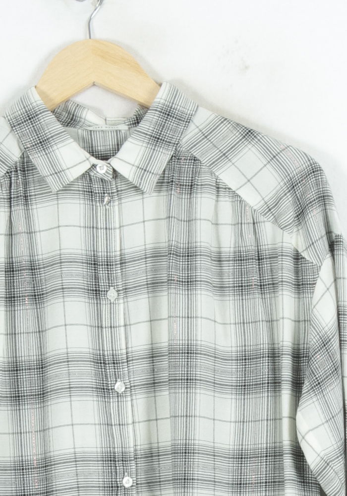 Chemise À Carreaux Blanche et Noire - Taille M/38 de la marque IKKS | PARAD81301 - Vendu par Paradigme - Image 3