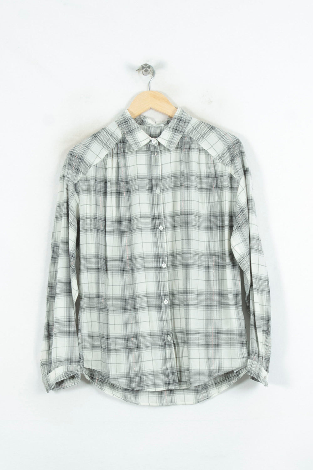 Chemise À Carreaux Blanche et Noire - Taille M/38 de la marque IKKS | PARAD81301 - Vendu par Paradigme - Image 2