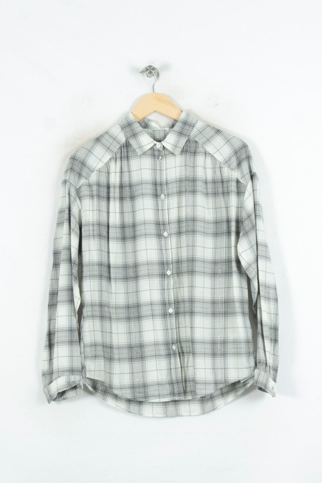 Chemise À Carreaux Blanche et Noire - Taille M/38 de la marque IKKS | PARAD81301 - Vendu par Paradigme - Image 2