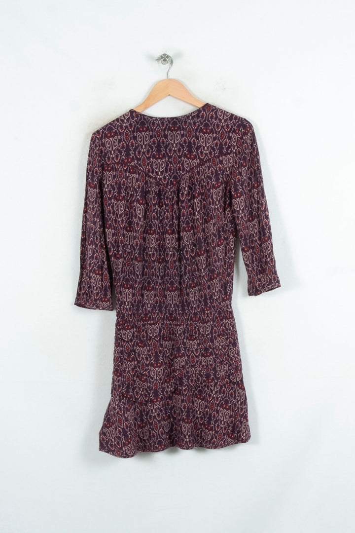 Robe Imprimée Violette - Taille S/36 de la marque ba&sh | PARAD81309 - Vendu par Paradigme - Image 4