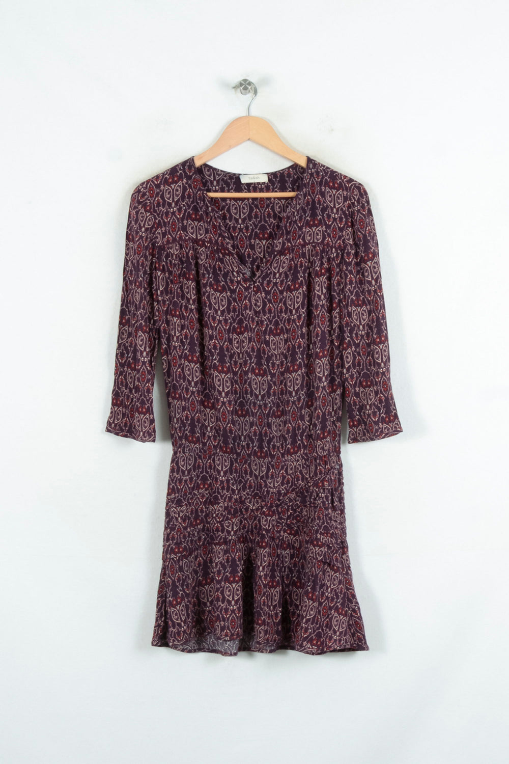 Robe Imprimée Violette - Taille S/36 de la marque ba&sh | PARAD81309 - Vendu par Paradigme - Image 2