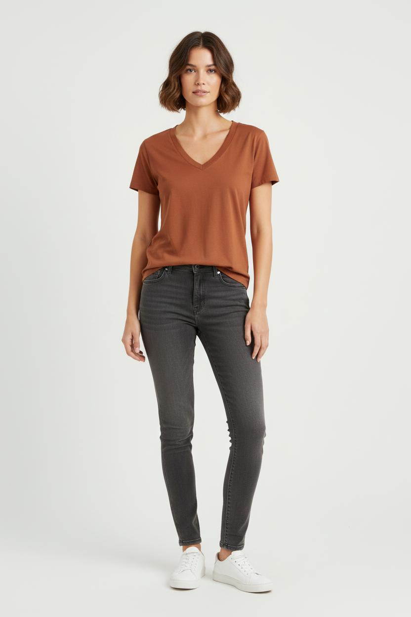 Tee-shirt Marron - Taille S/36 de la marque Comptoir des Cotonniers | PARAD81464 - Vendu par Paradigme - Image 1