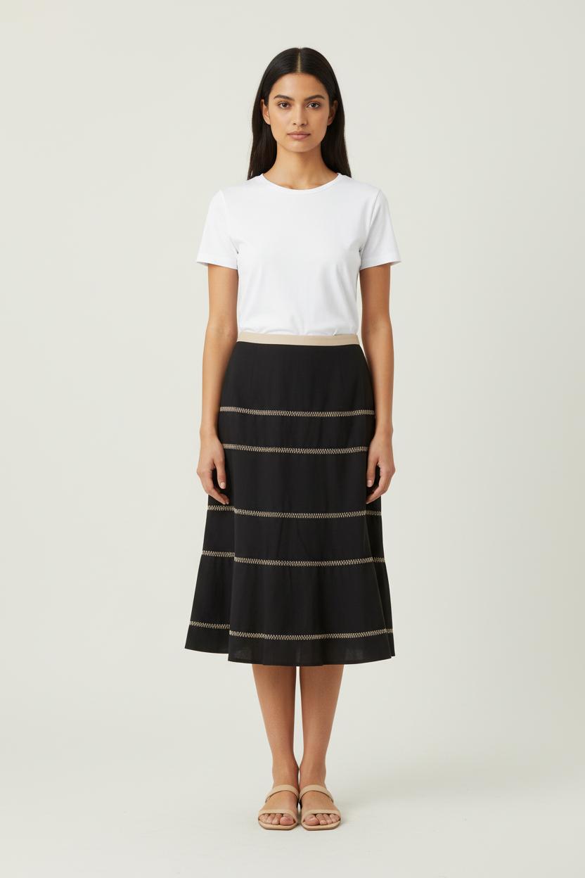 Jupe Midi Noire - Taille M/38 de la marque Gerard Darel | PARAD81480 - Vendu par Paradigme - Image 1